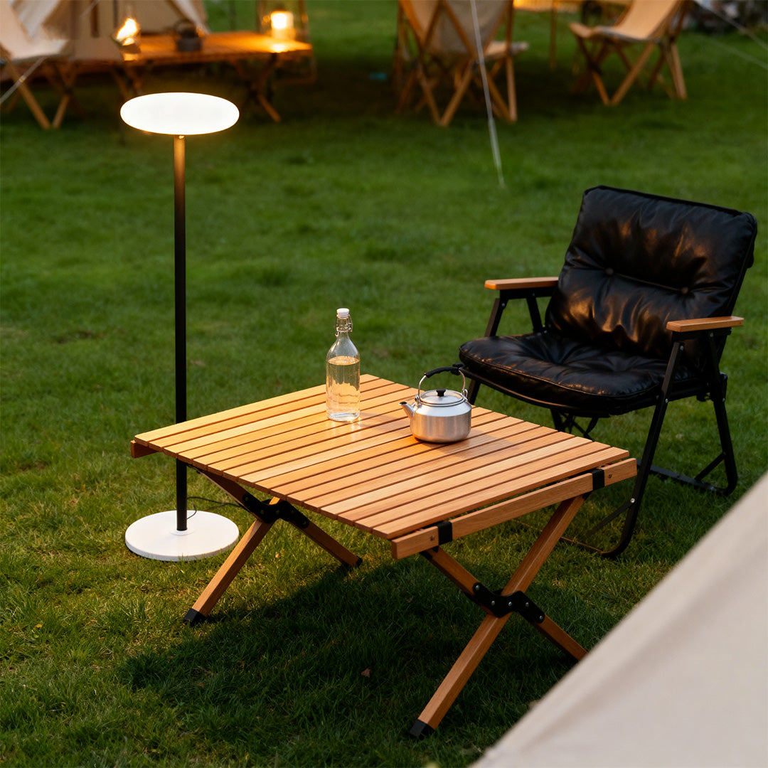 Solar Outdoor Patio Floor Lamp — Aluminum and PE, 360° Diffusion, 8000mAh, IP65, 96cm / 175cm / 214cm