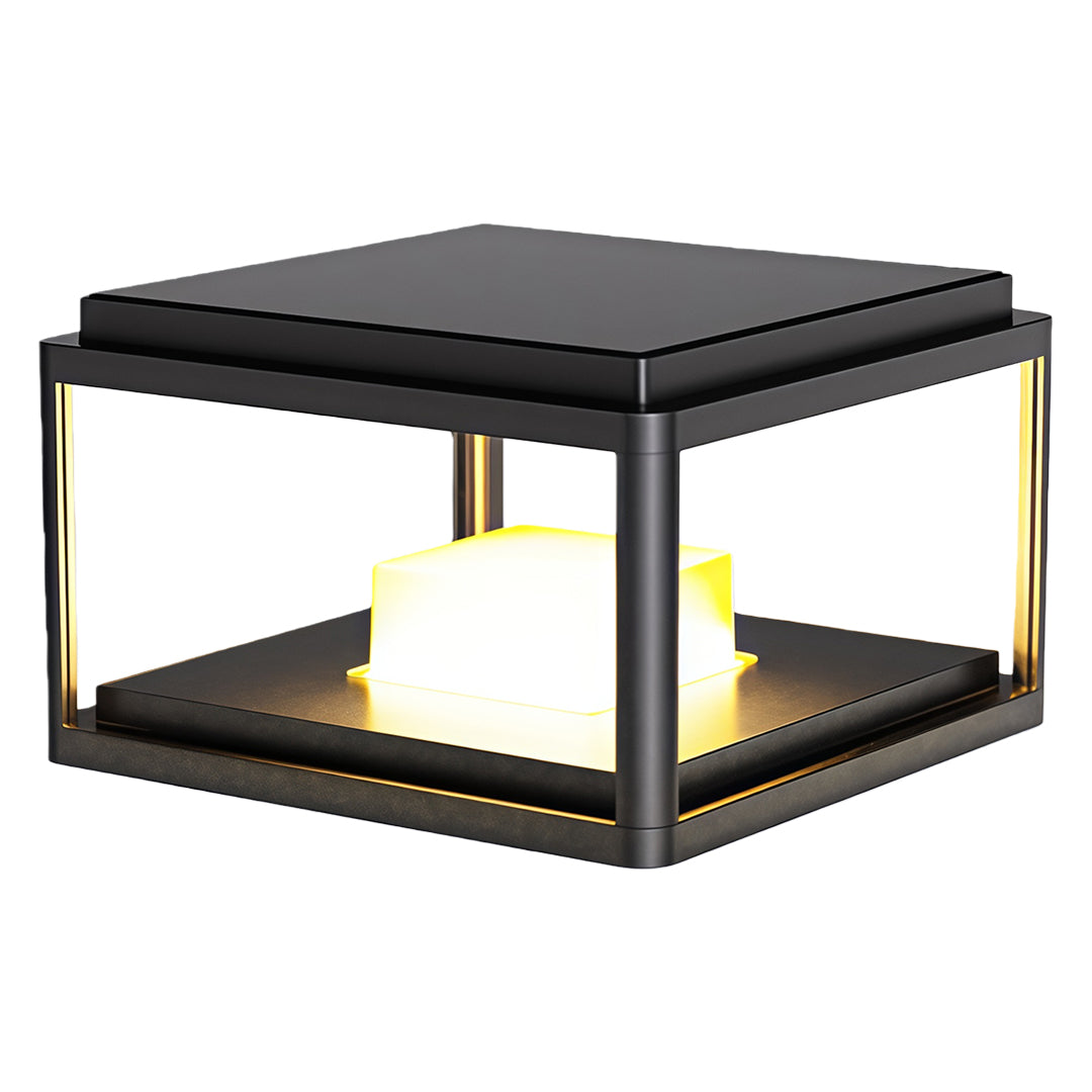 Modern Outdoor Pillar Light — Aluminum & Acrylic, LED, Solar / Hardwired, IP54, 3 Sizes