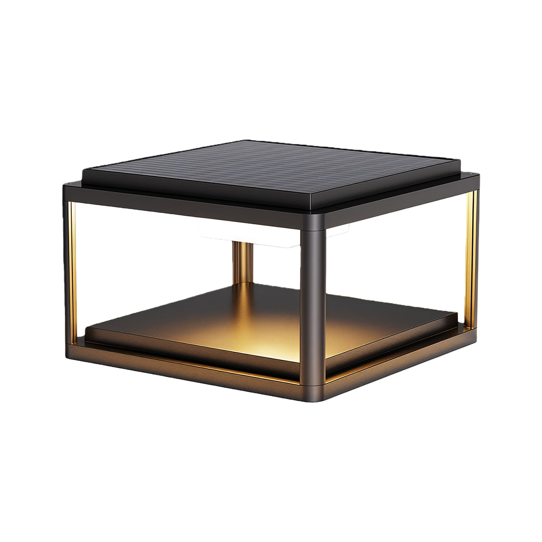 Modern Outdoor Pillar Light — Aluminum & Acrylic, LED, Solar / Hardwired, IP54, 3 Sizes