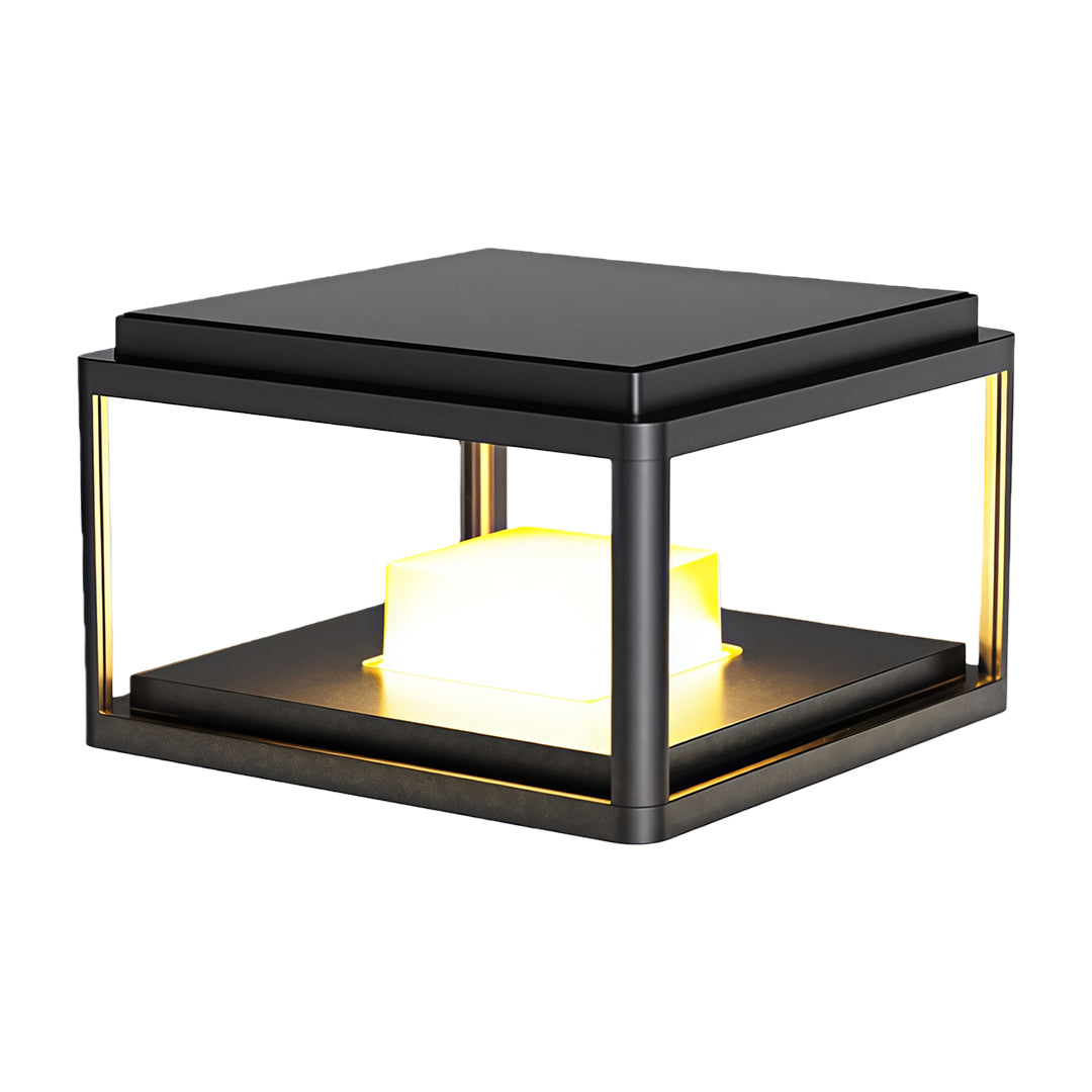 Modern Outdoor Pillar Light — Aluminum & Acrylic, LED, Solar / Hardwired, IP54, 3 Sizes