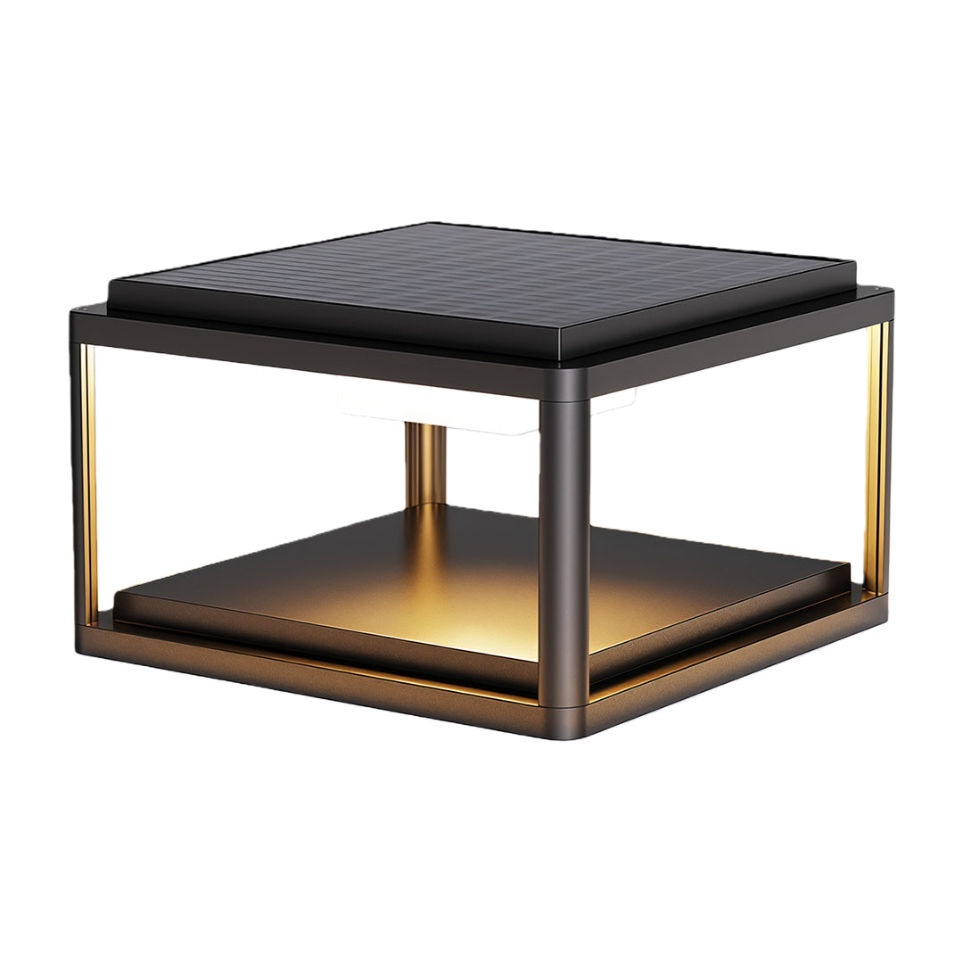 Modern Outdoor Pillar Light — Aluminum & Acrylic, LED, Solar / Hardwired, IP54, 3 Sizes