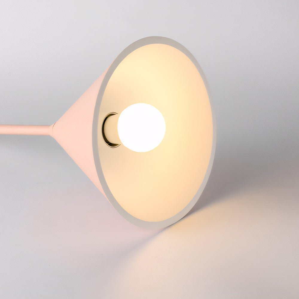 pink figura arc pendant lamp with 1 light in resin