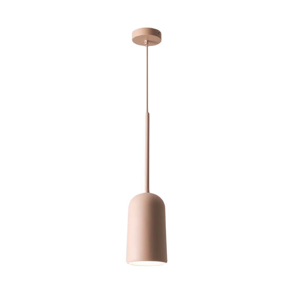 pink figura arc pendant lamp with 1 light in resin