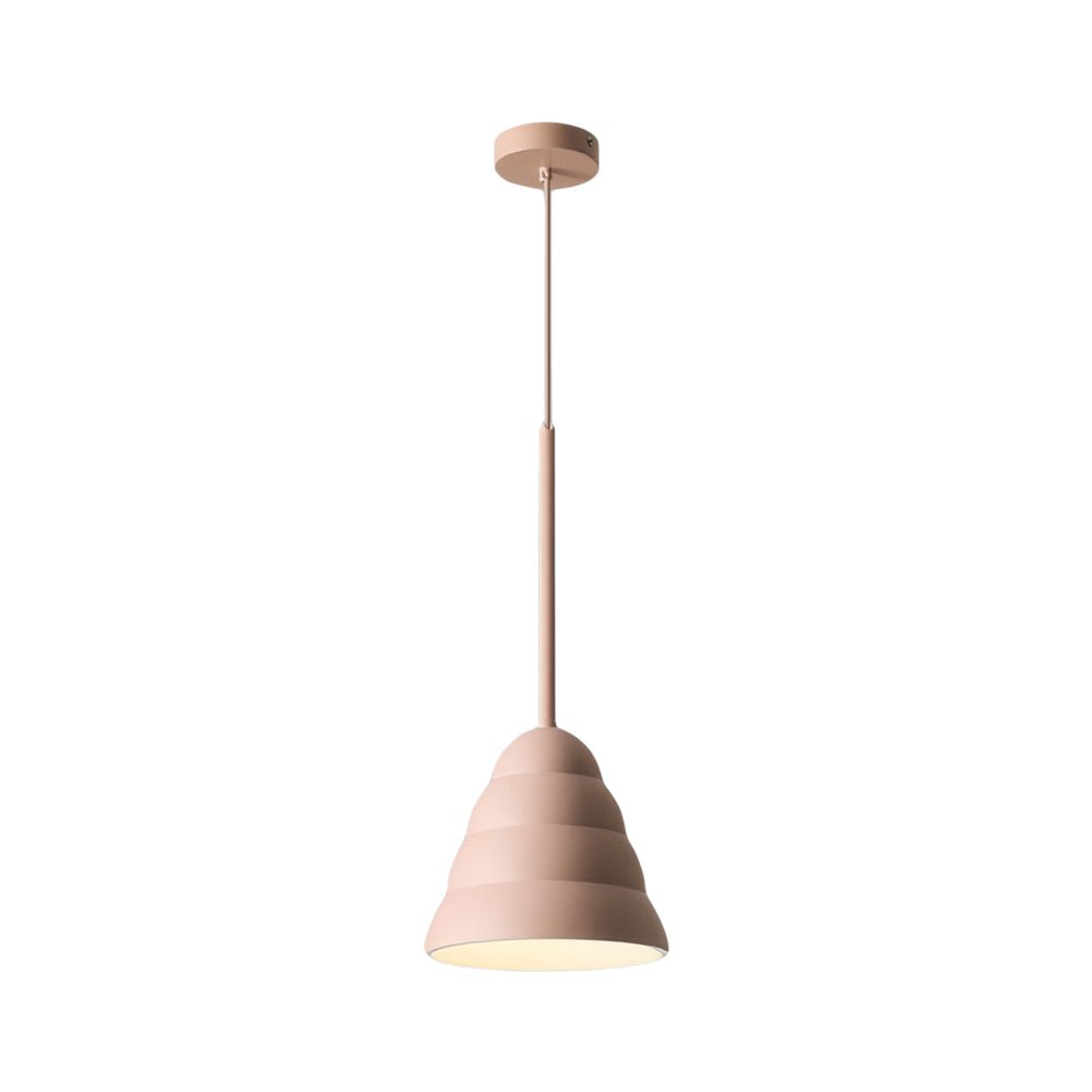 pink figura arc pendant lamp with 1 light in resin