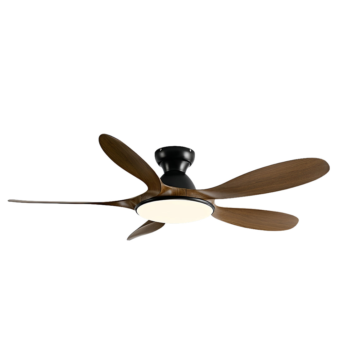 5-Blade Kids' Room Ceiling Fan with Light — Metal Body, ABS Blades, 46" or 56", 3-Color Dimming, Remote Control