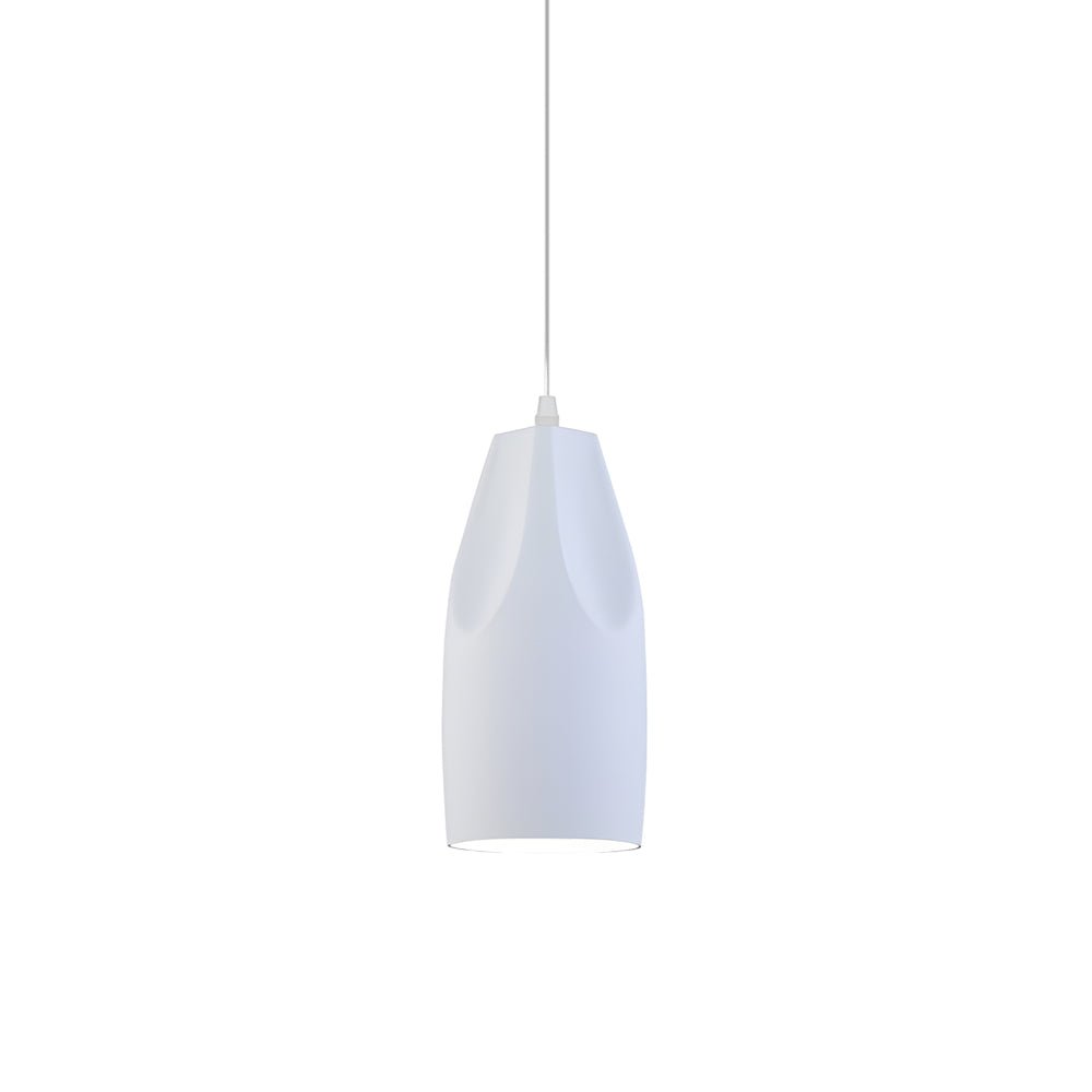 Pleat Box 1-Light LED Pendant — Aluminum, Black or White, E27 15W, 47.2" Adjustable Cord