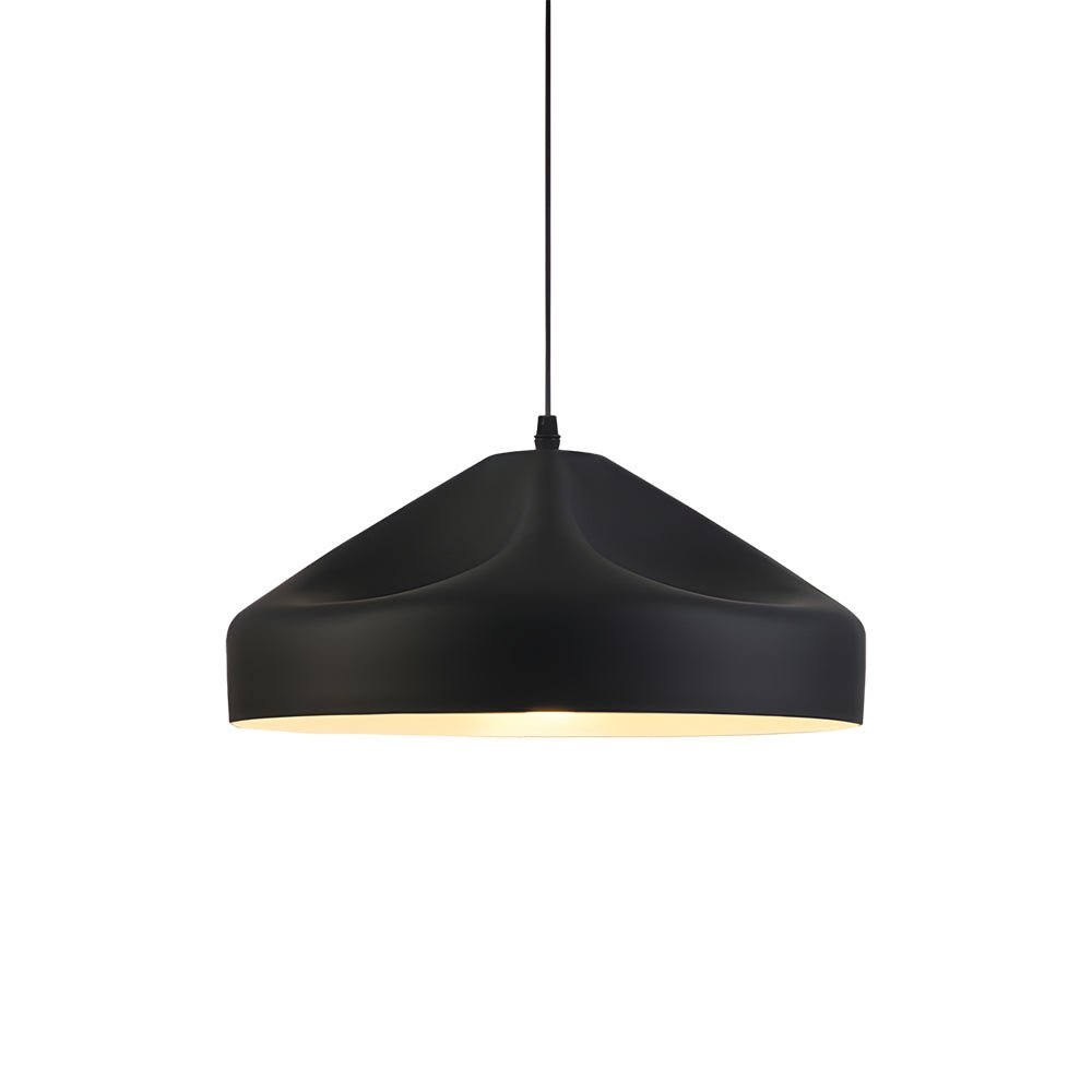 Pleat Box 1-Light LED Pendant — Aluminum, Black or White, E27 15W, 47.2" Adjustable Cord