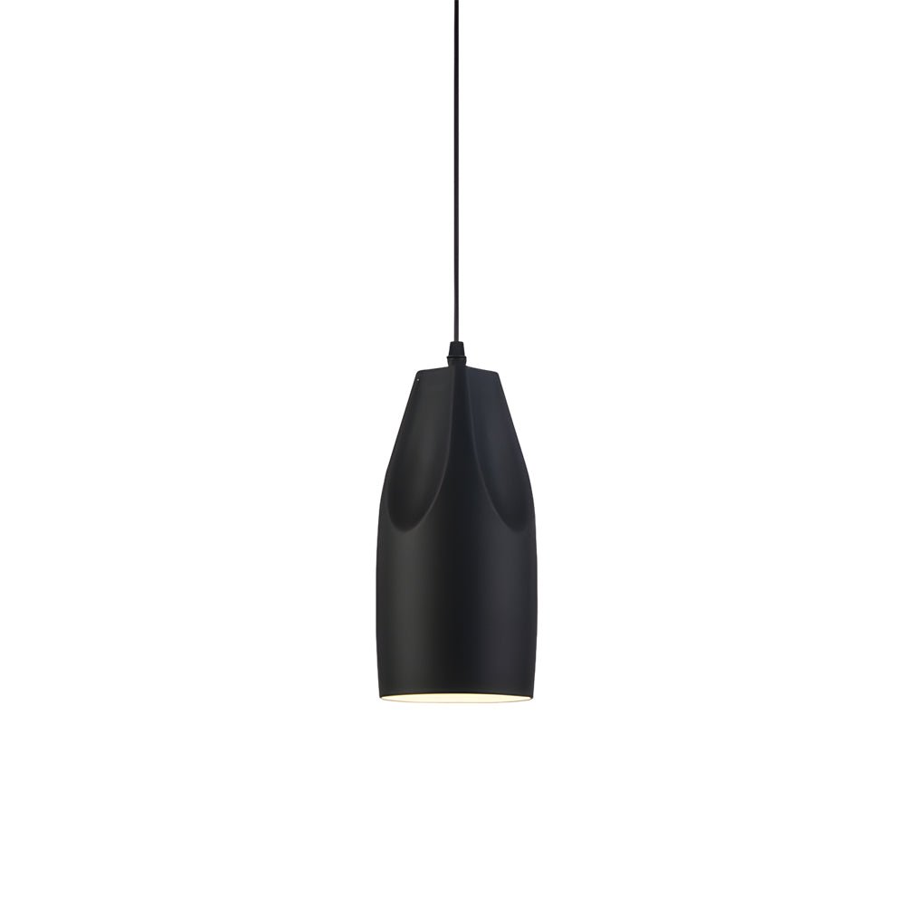 Pleat Box 1-Light LED Pendant — Aluminum, Black or White, E27 15W, 47.2" Adjustable Cord