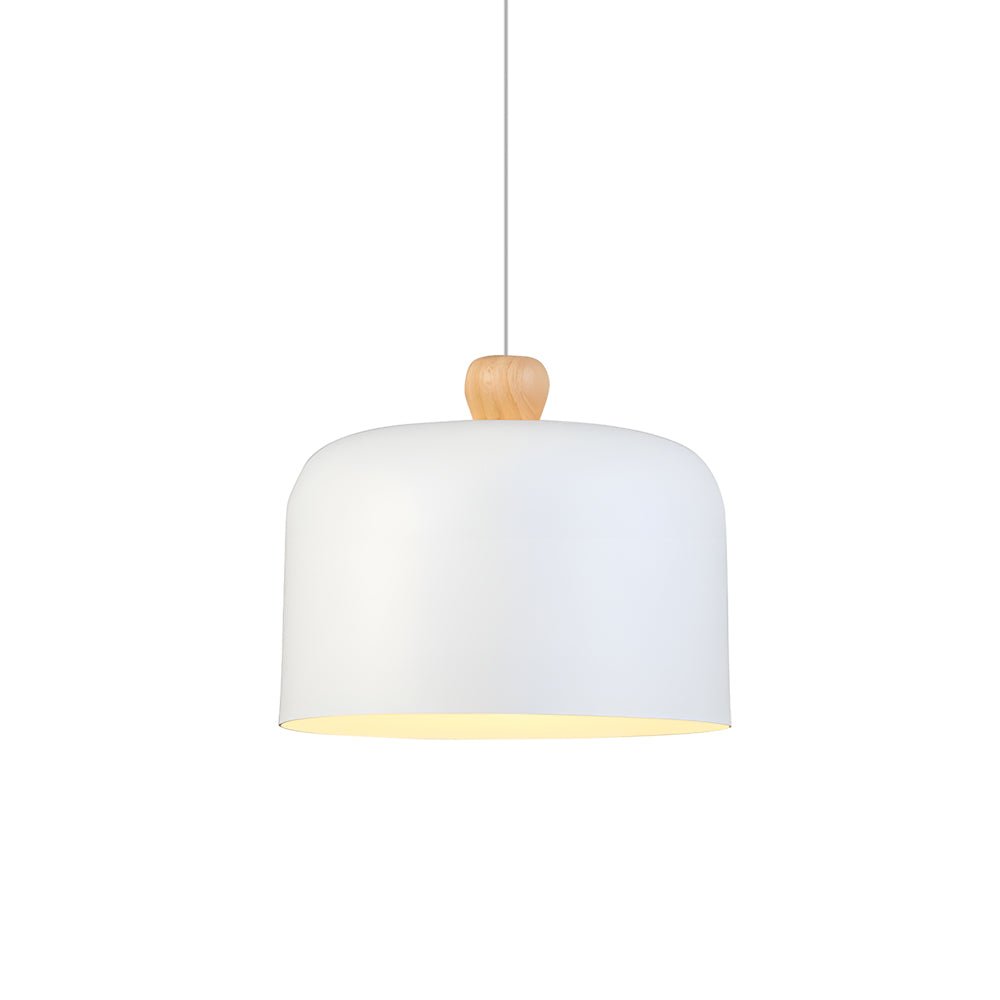 Pleat Box 1-Light LED Pendant — Aluminum, Black or White, E27 15W, 47.2" Adjustable Cord