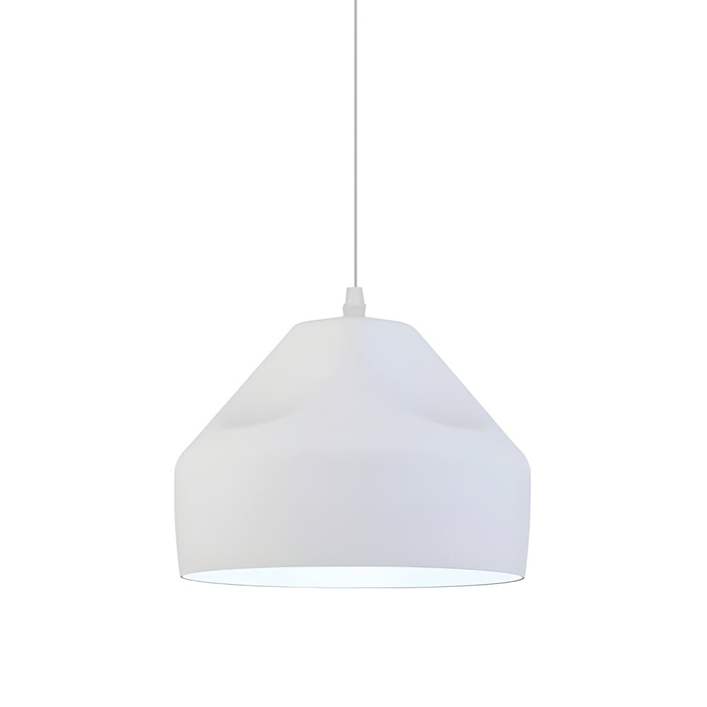 Pleat Box 1-Light LED Pendant — Aluminum, Black or White, E27 15W, 47.2" Adjustable Cord