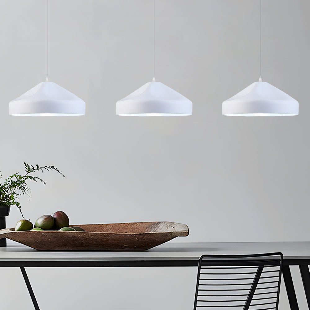 Pleat Box 1-Light LED Pendant — Aluminum, Black or White, E27 15W, 47.2" Adjustable Cord