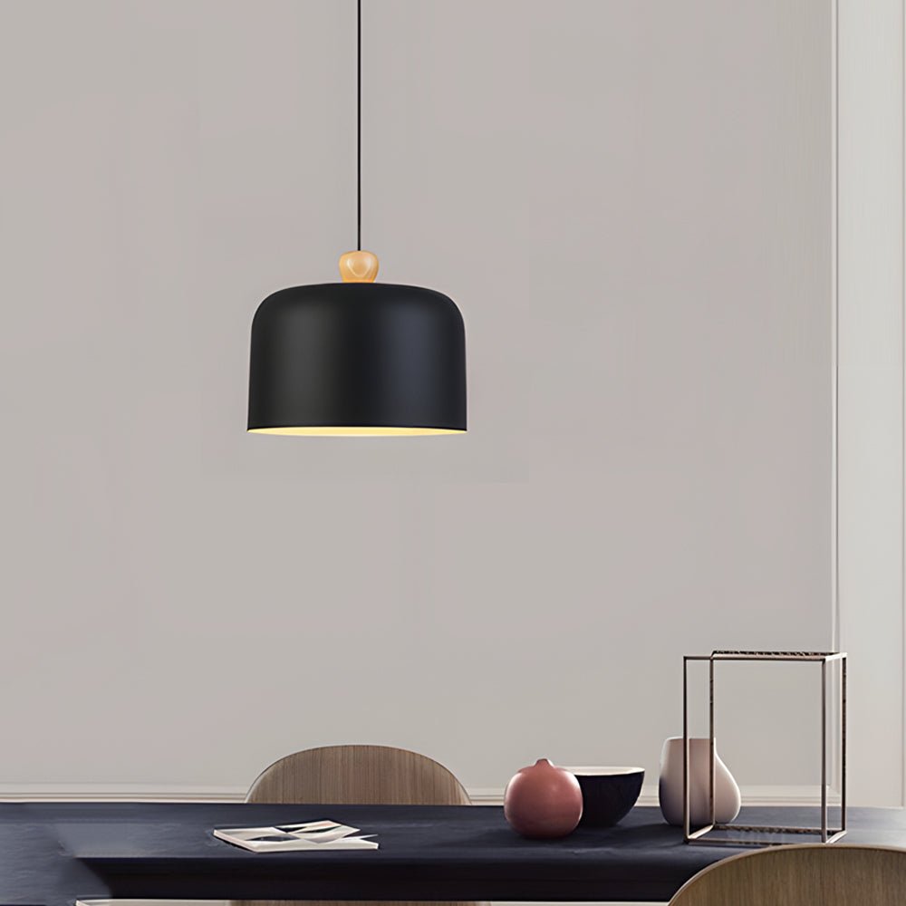 Pleat Box 1-Light LED Pendant — Aluminum, Black or White, E27 15W, 47.2" Adjustable Cord