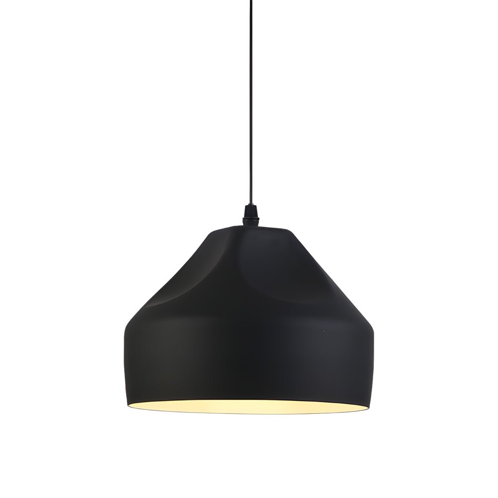 Pleat Box 1-Light LED Pendant — Aluminum, Black or White, E27 15W, 47.2" Adjustable Cord