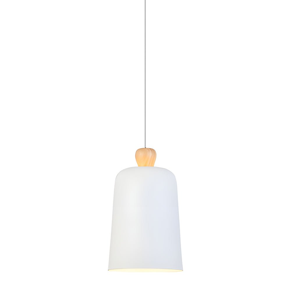 Pleat Box 1-Light LED Pendant — Aluminum, Black or White, E27 15W, 47.2" Adjustable Cord