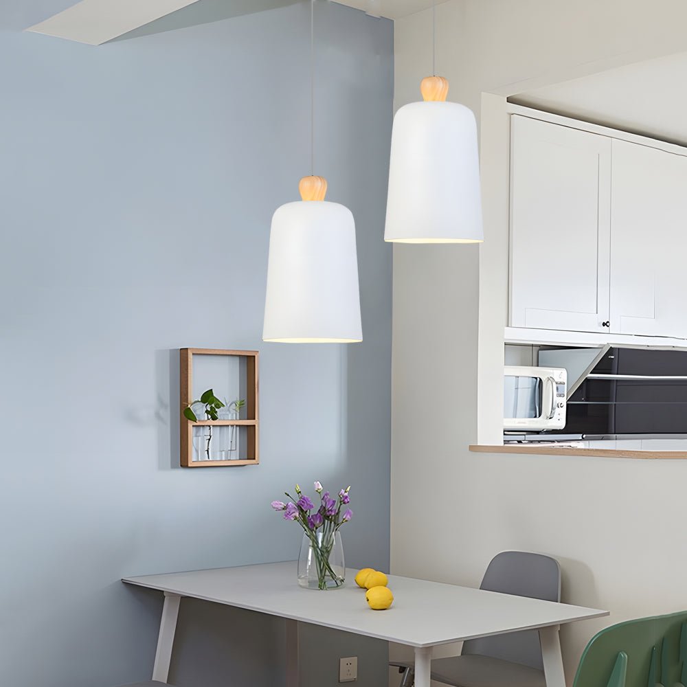 1-Light Pleat Box LED Pendant Lamp - Black and White Aluminum Hanging Light