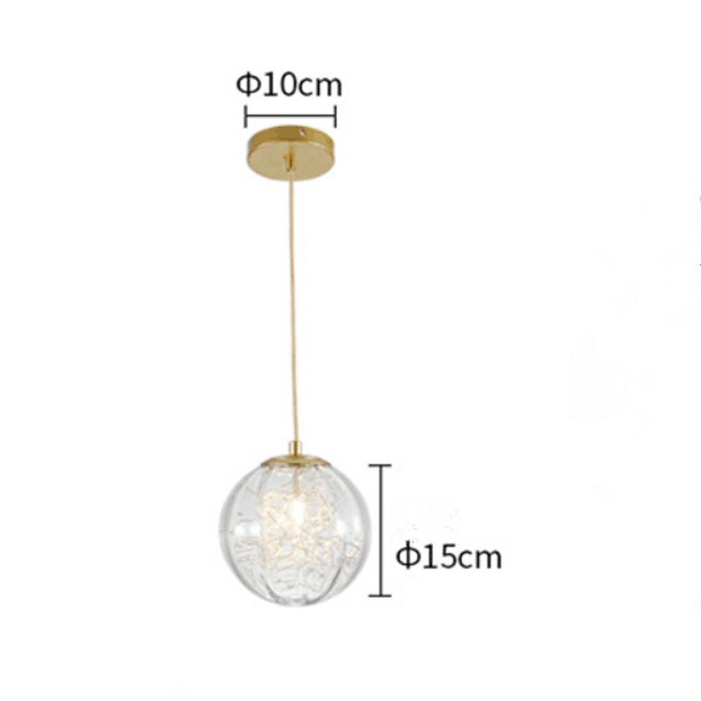 Glass Globe Multi-Light Pendant — Clear Glass, 6" Diameter, Adjustable 39" Cord