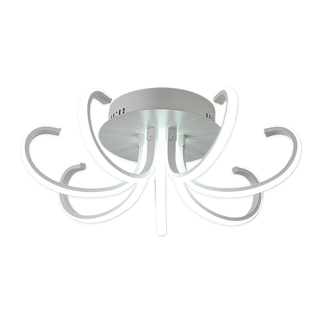 Minimalist LED Flush-Mount Ceiling Light — Silicone Shade, Dimmable 3000K–6000K, Remote Control, 19.7" or 29.5"