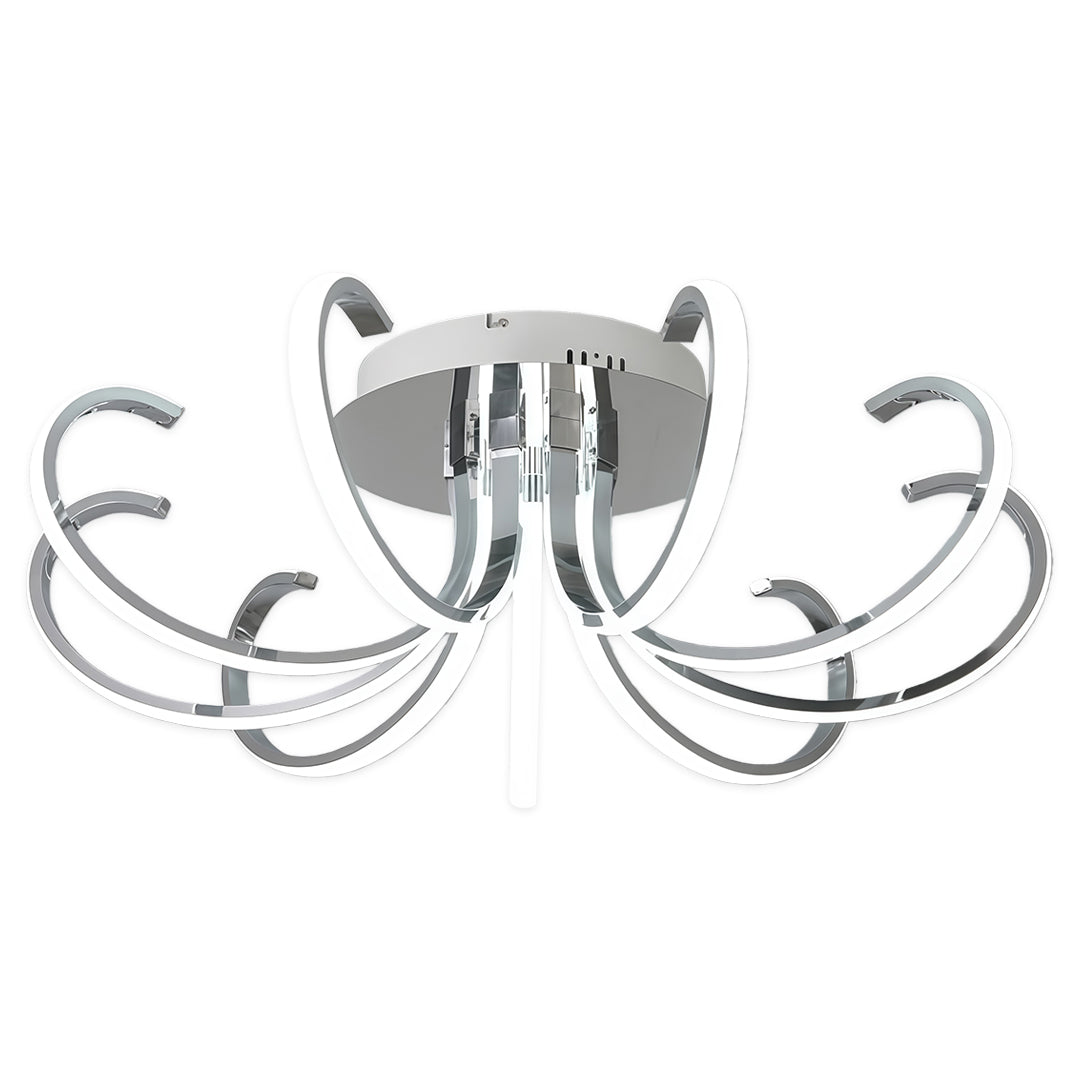 Minimalist LED Flush-Mount Ceiling Light — Silicone Shade, Dimmable 3000K–6000K, Remote Control, 19.7" or 29.5"
