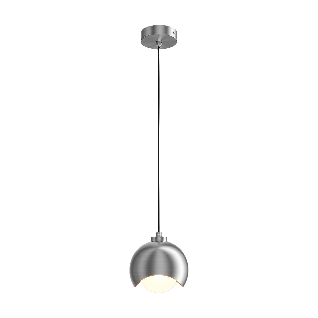 Minimalist Glass Pendant — Brass Frame, Transparent Glass Shade, G9, 1-Light