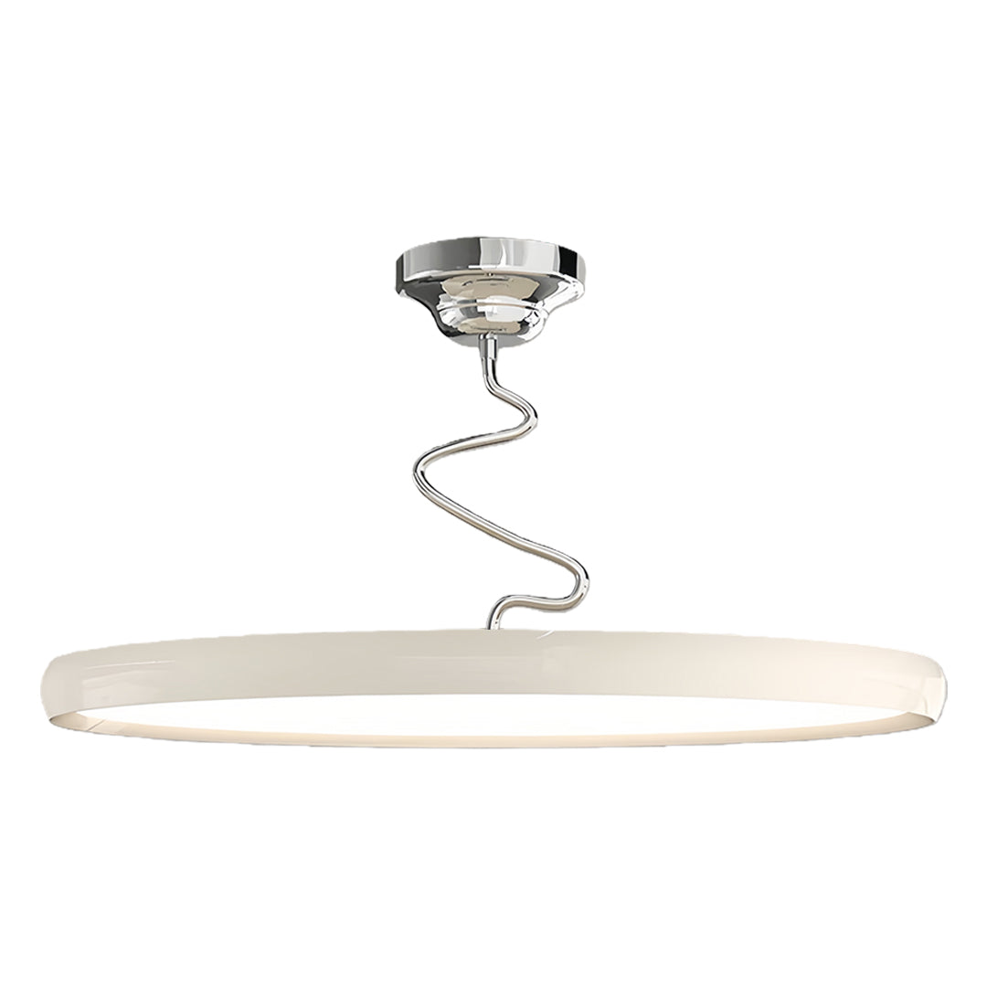 Twisted-Line LED Semi-Flush Mount — Aluminum & Iron, Acrylic Shade, Dimmable 3000K–6000K, 11.8"–23.6"