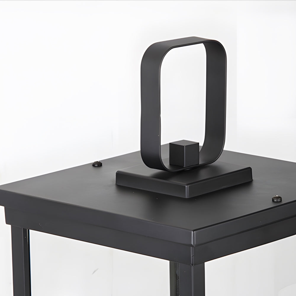 Modern Minimalist Outdoor Lantern — Die-Cast Aluminum and Glass, E27, 7W LED, IP54 Weatherproof, 3000K Warm White