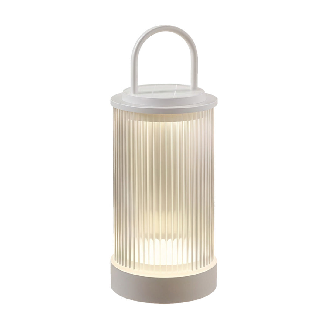 Modern Portable Outdoor Lantern — Stainless Steel, Solar / Hardwired, IP65, 3000K, 11" or 22"