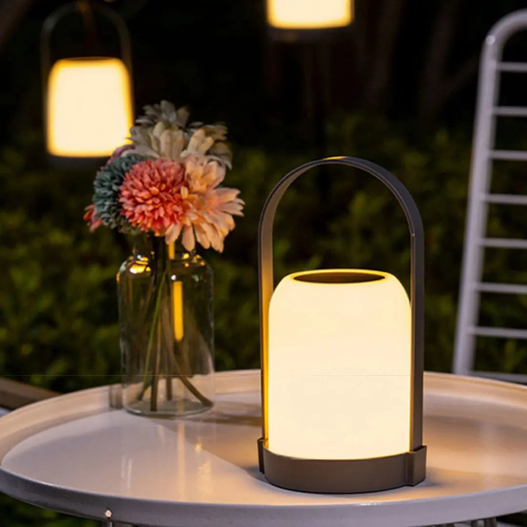 Portable Waterproof Handheld Light with Solar Power and USB Rechargeable Features Luxe