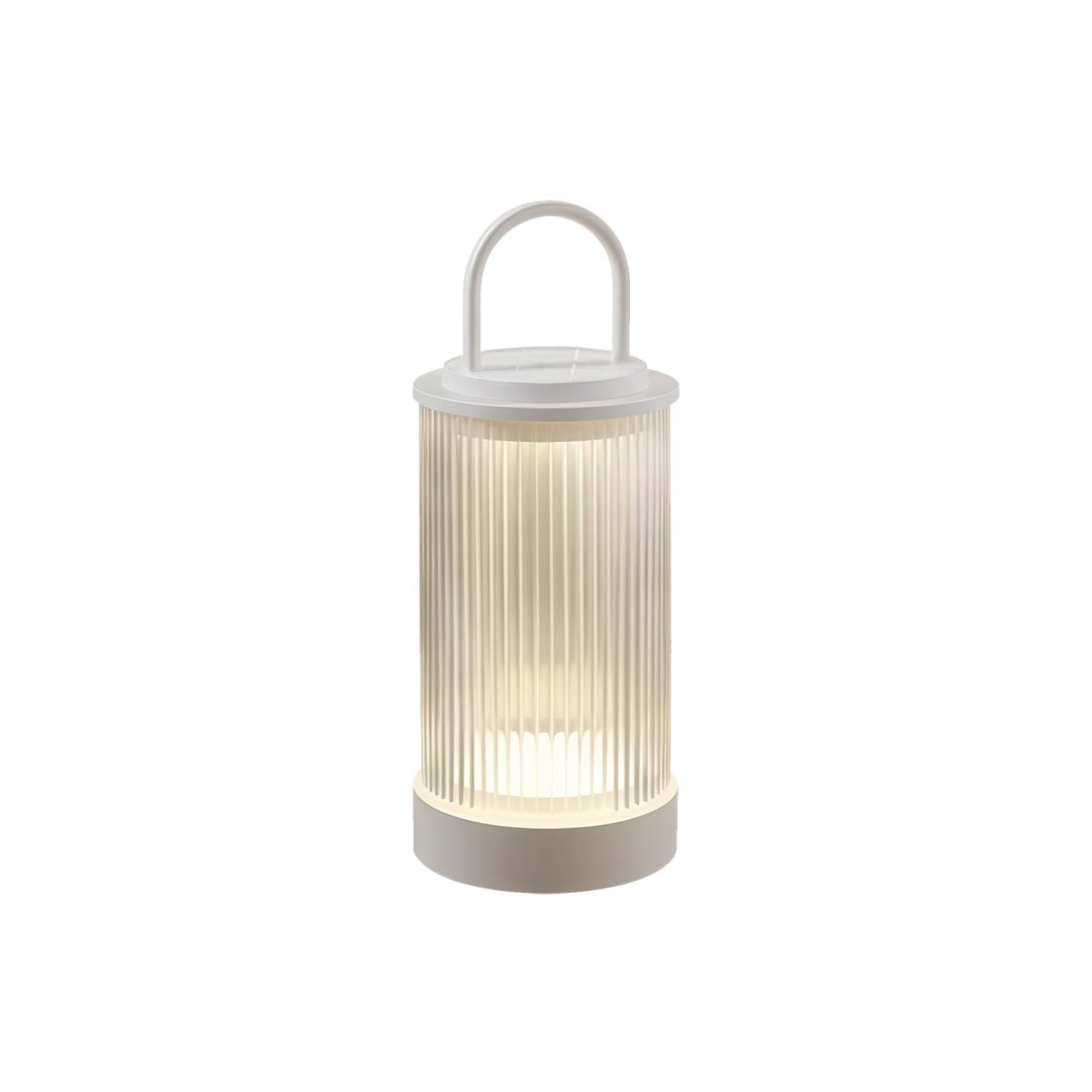 Modern Portable Outdoor Lantern — Stainless Steel, Solar / Hardwired, IP65, 3000K, 11" or 22"