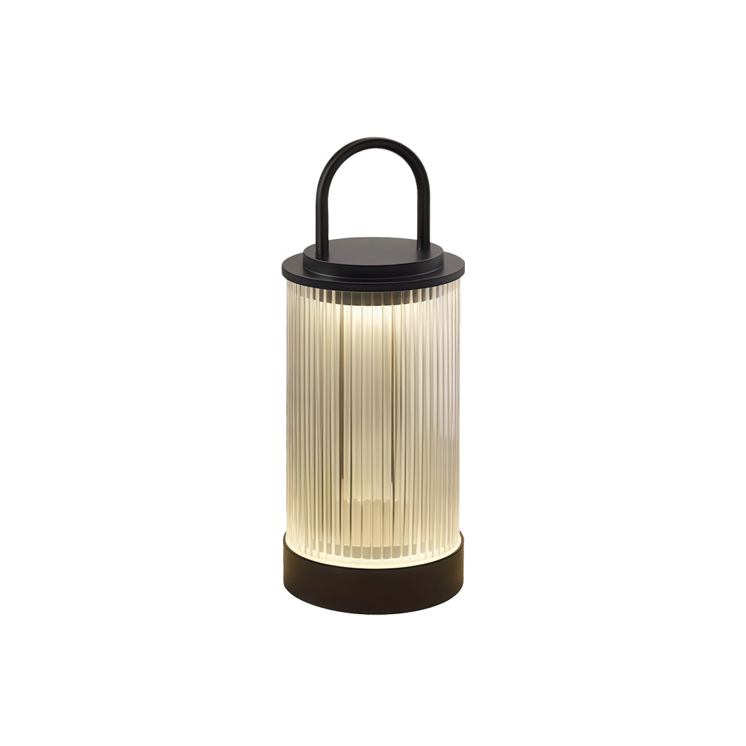 Modern Portable Outdoor Lantern — Stainless Steel, Solar / Hardwired, IP65, 3000K, 11" or 22"