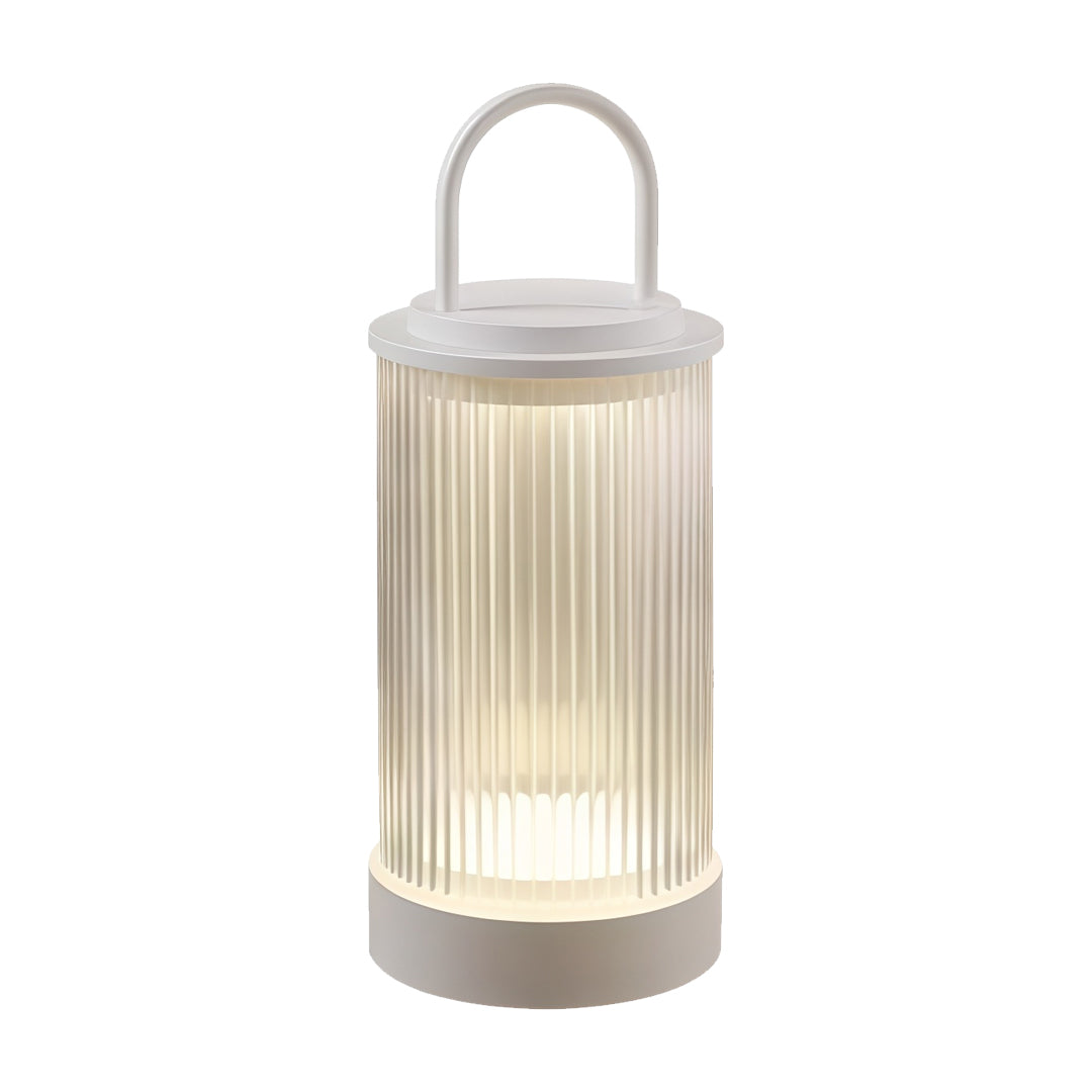 Modern Portable Outdoor Lantern — Stainless Steel, Solar / Hardwired, IP65, 3000K, 11" or 22"