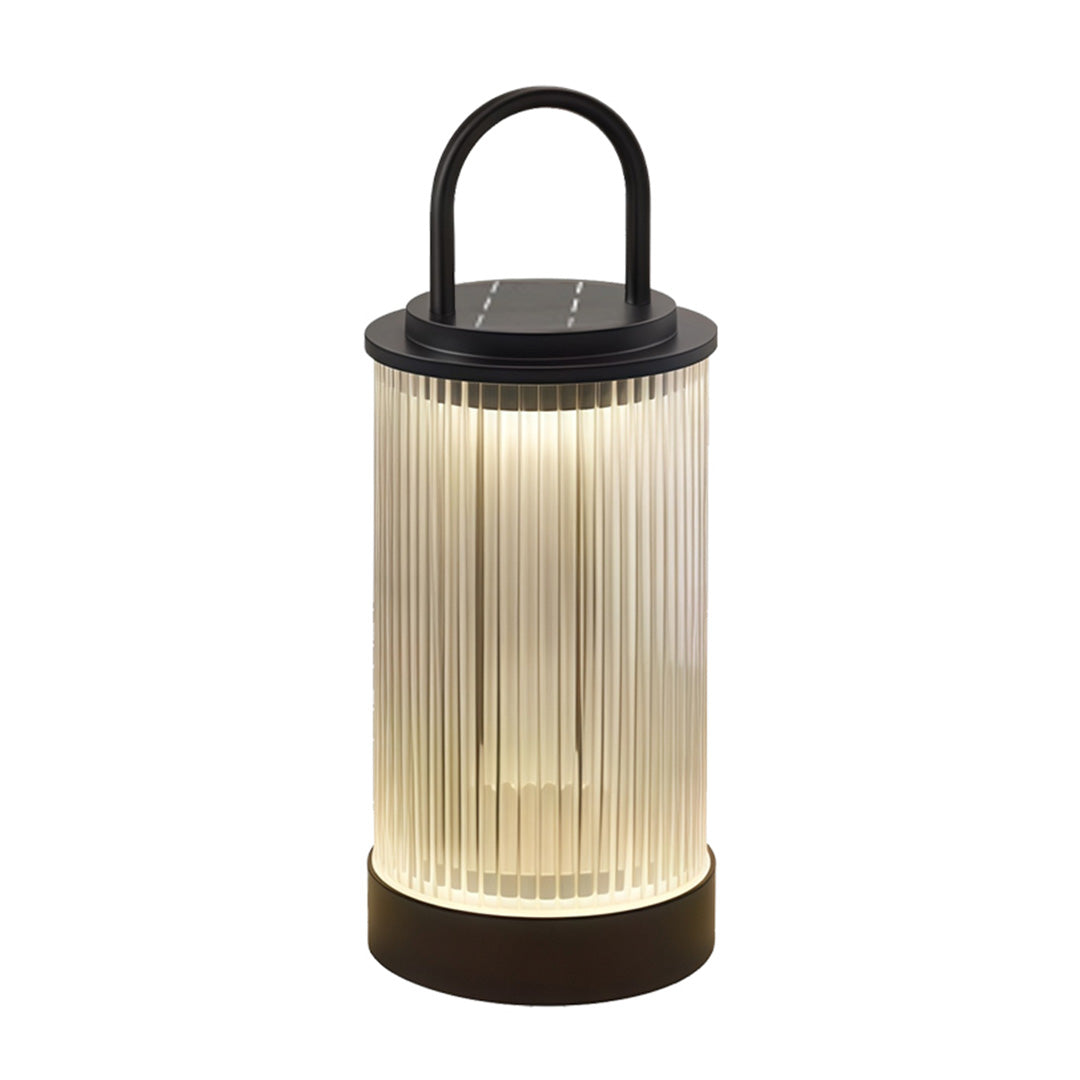 Modern Portable Outdoor Lantern — Stainless Steel, Solar / Hardwired, IP65, 3000K, 11" or 22"