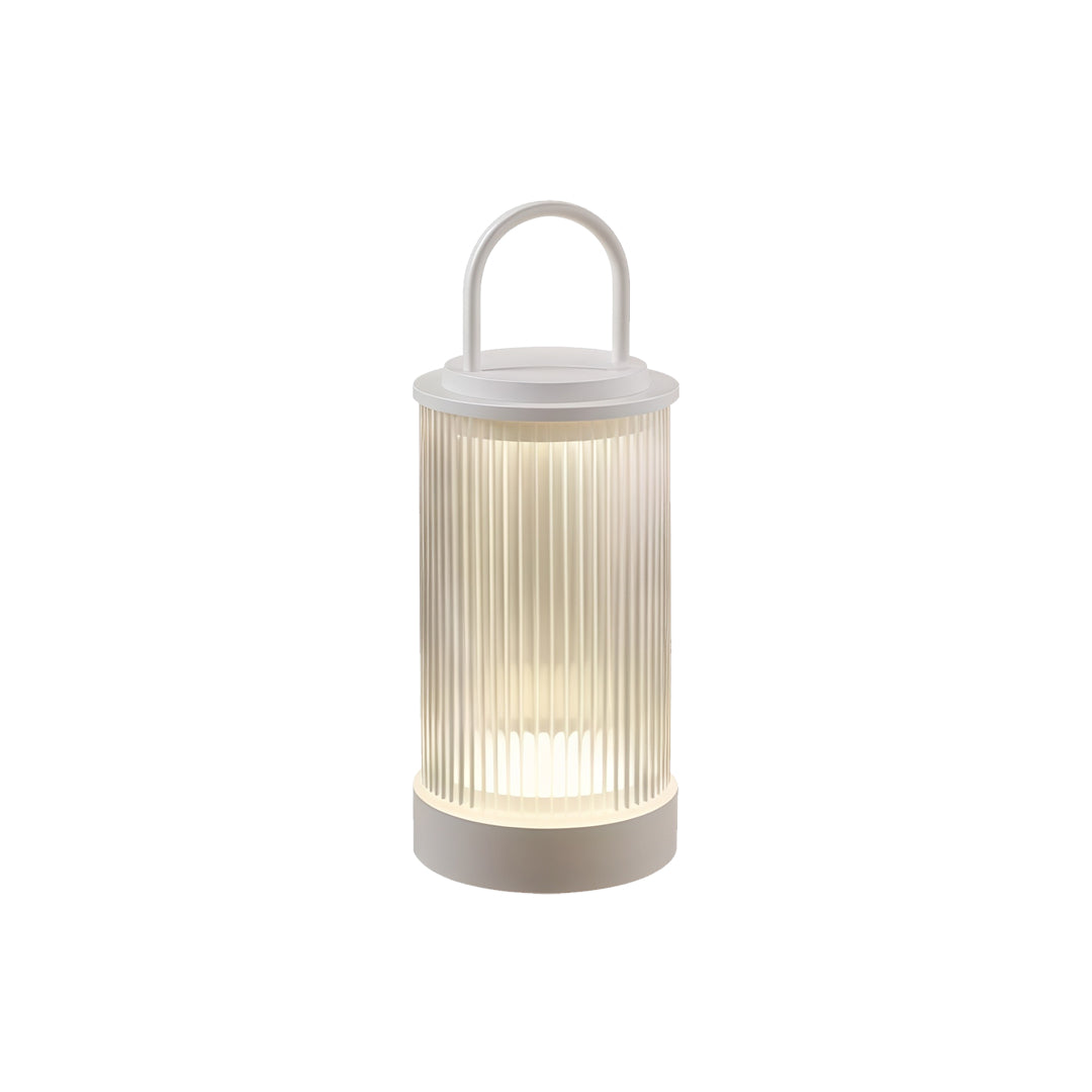 Modern Portable Outdoor Lantern — Stainless Steel, Solar / Hardwired, IP65, 3000K, 11" or 22"