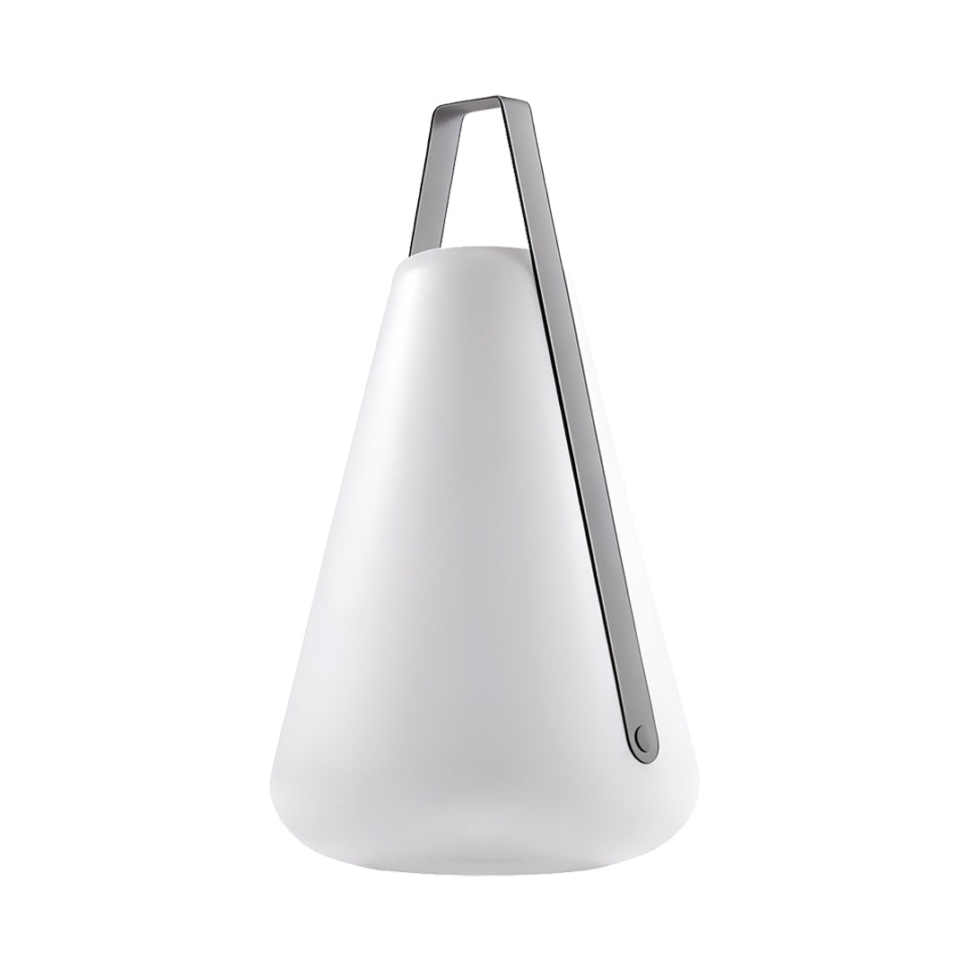 Portable Outdoor LED Lantern — Aluminum, Acrylic Shade, Solar / USB Rechargeable, IP65, Remote Control, Warm White 3000K