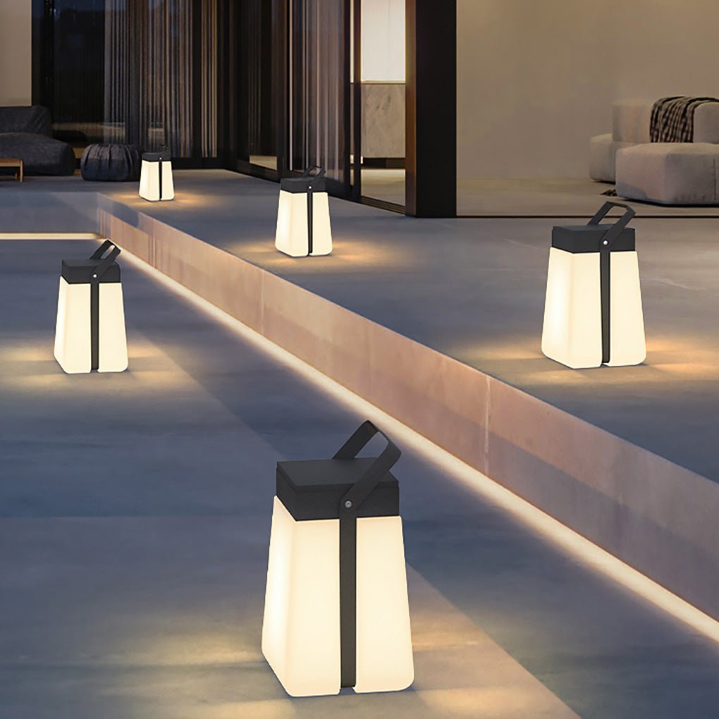 Portable Solar LED Outdoor Lantern — Stainless Steel, IP54 Weatherproof, 3000K Warm White, 5W