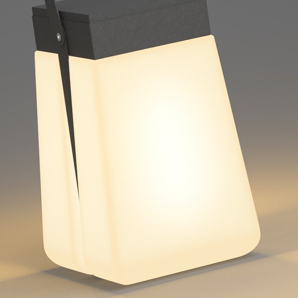 Portable Solar LED Outdoor Lantern — Stainless Steel, IP54 Weatherproof, 3000K Warm White, 5W