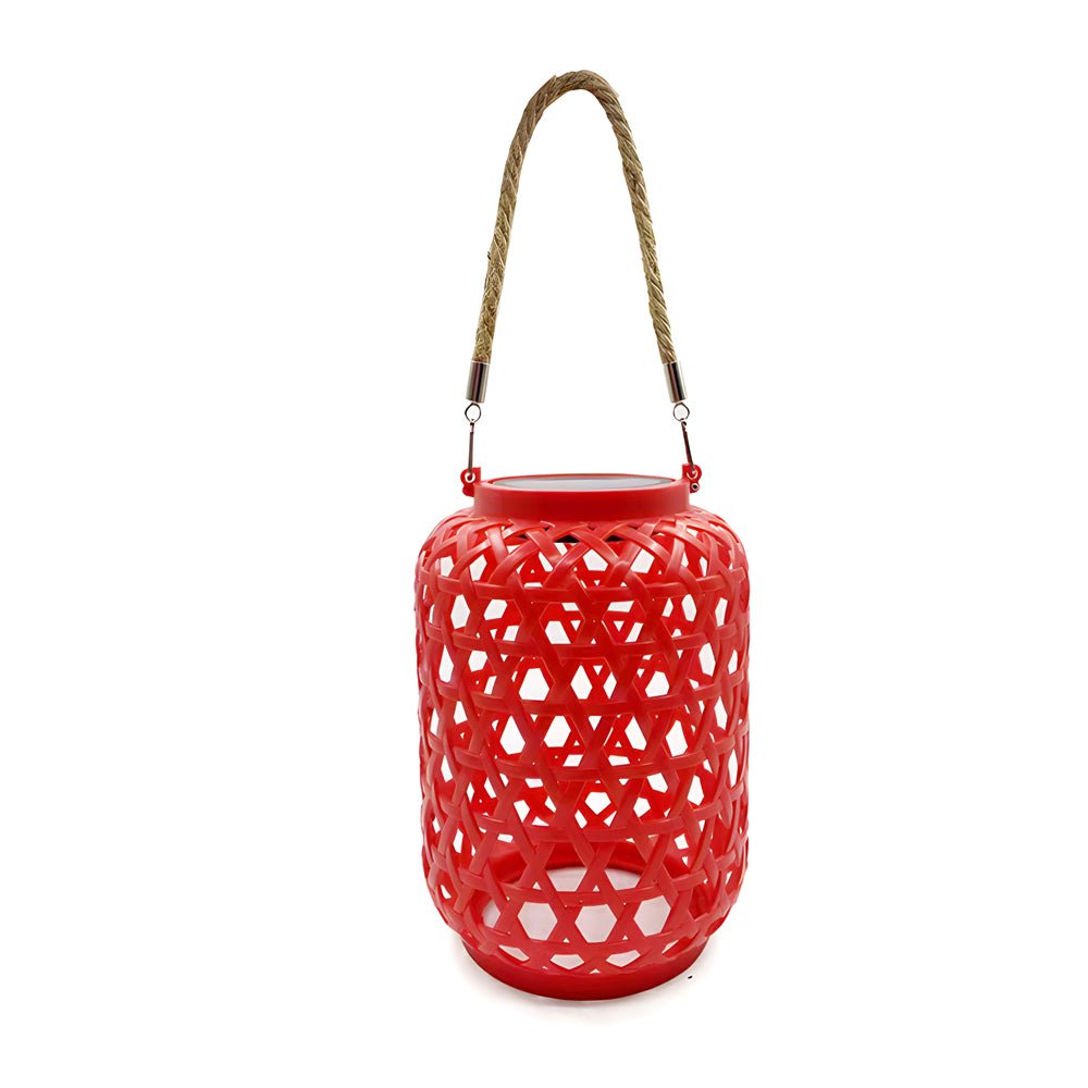 portable solar lanterns plastic rattan hanging lanterns for outdoor use led solar garden lights