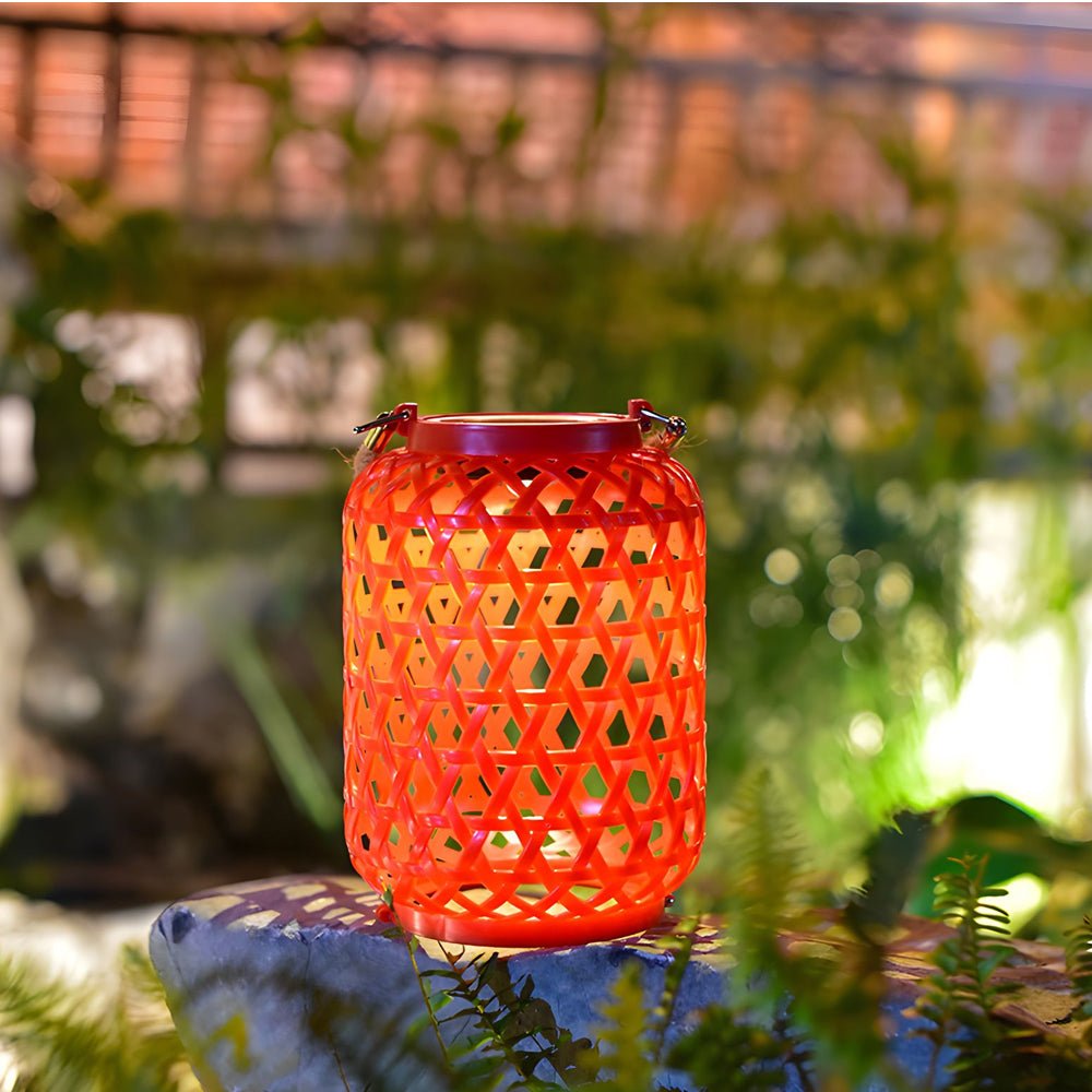 portable solar lanterns plastic rattan hanging lanterns for outdoor use led solar garden lights