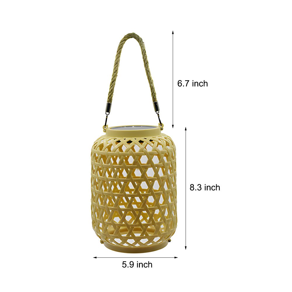 portable solar lanterns plastic rattan hanging lanterns for outdoor use led solar garden lights