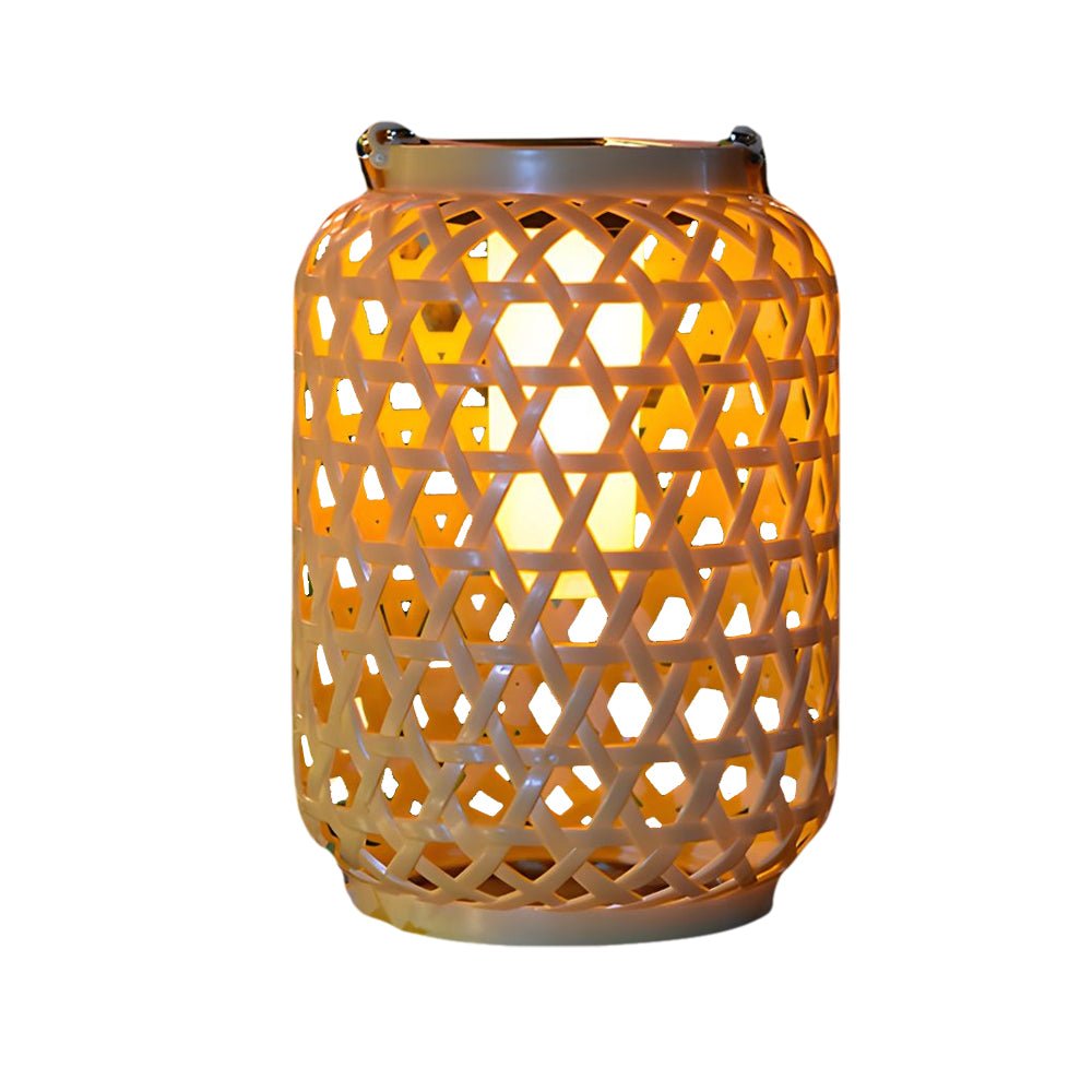 portable solar lanterns plastic rattan hanging lanterns for outdoor use led solar garden lights