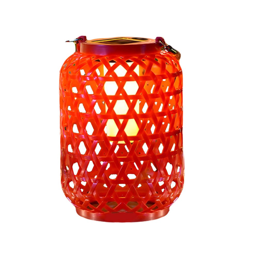 portable solar lanterns plastic rattan hanging lanterns for outdoor use led solar garden lights