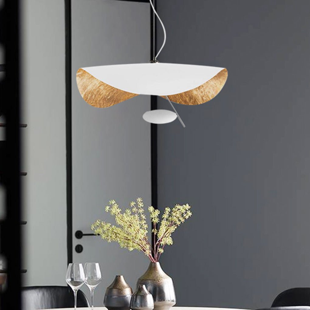 Flying Saucer Single-Light Pendant — Postmodern, Metal, Black or White, E14
