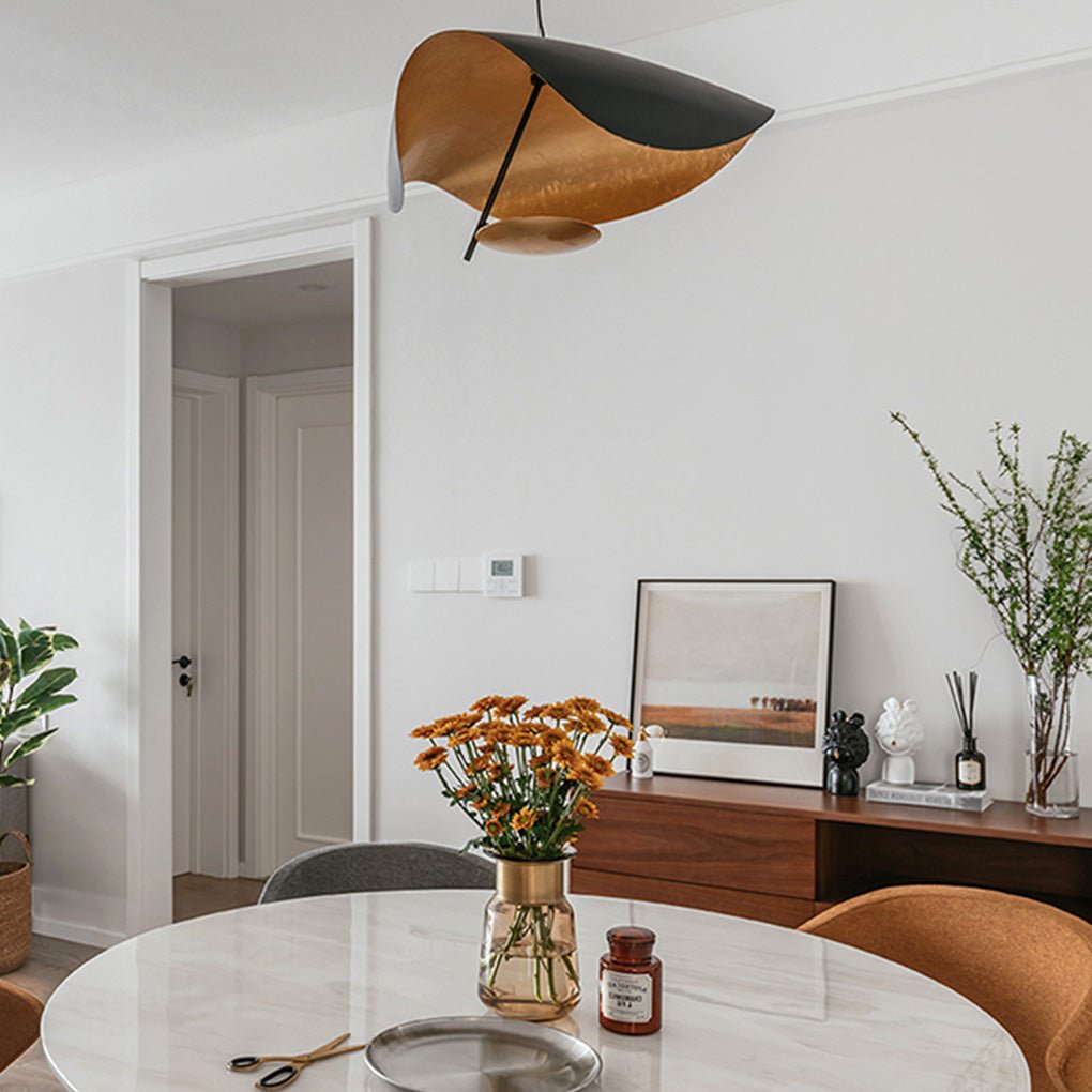 Flying Saucer Single-Light Pendant — Postmodern, Metal, Black or White, E14