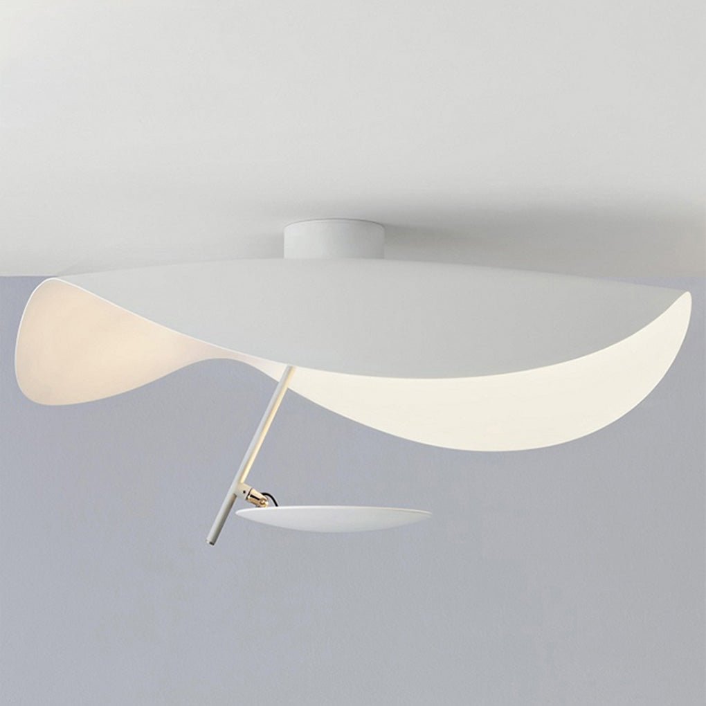 Flying Saucer Single-Light Pendant — Postmodern, Metal, Black or White, E14