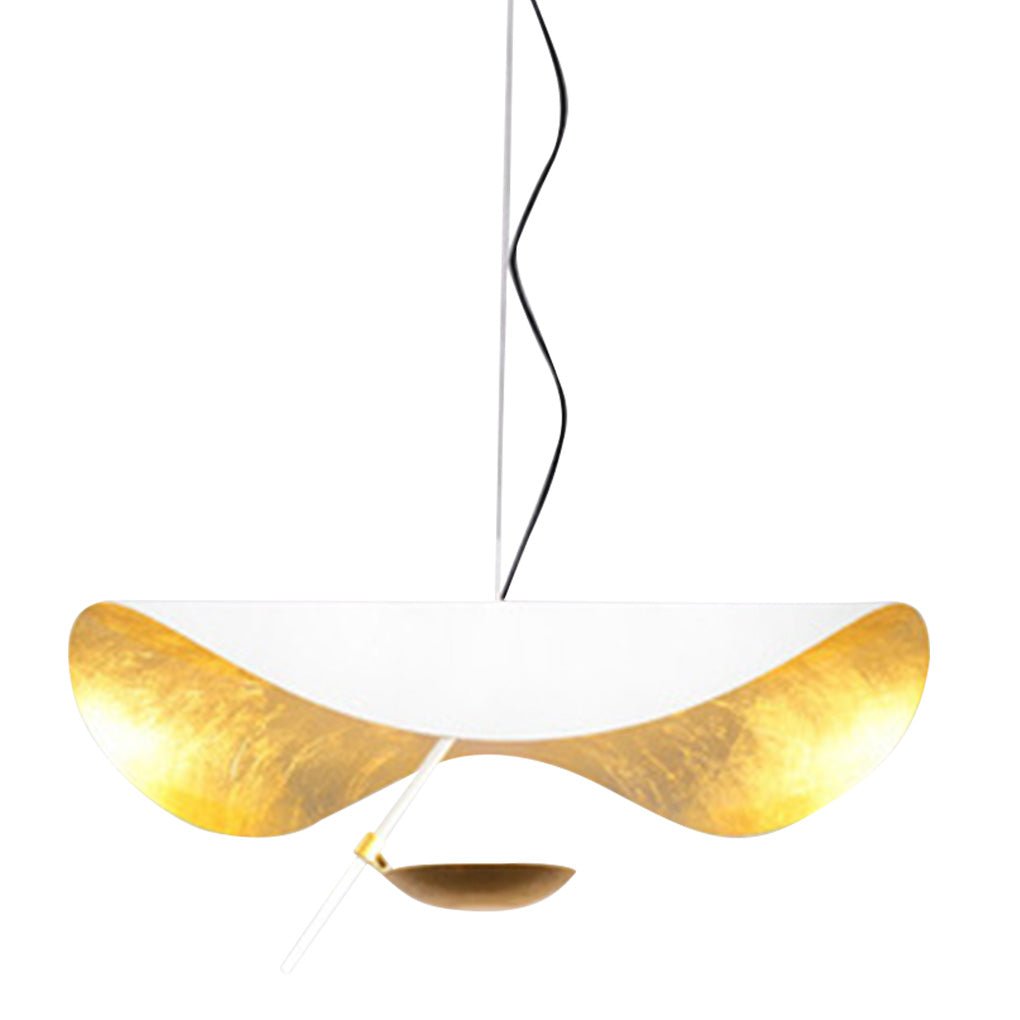 Flying Saucer Single-Light Pendant — Postmodern, Metal, Black or White, E14