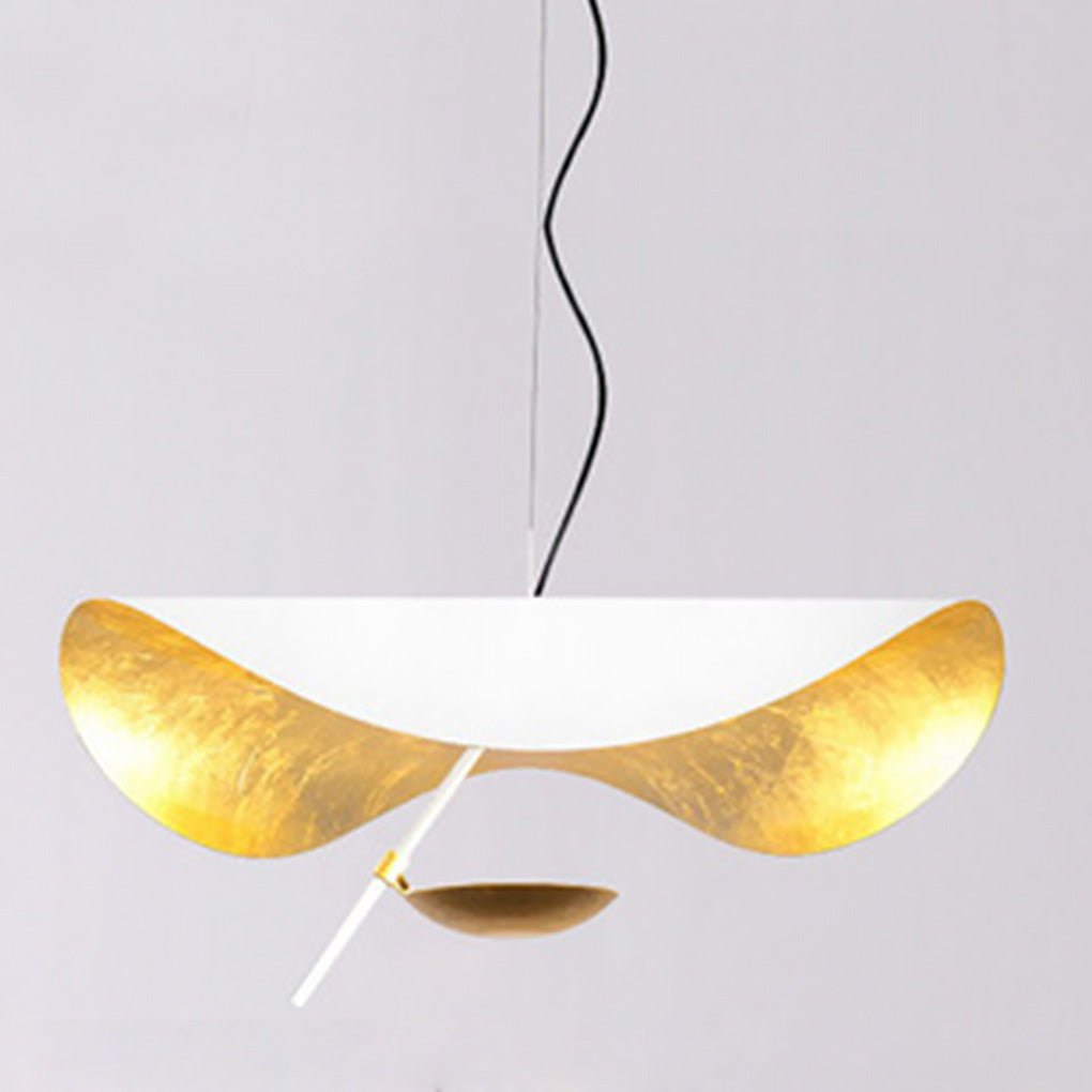 Flying Saucer Single-Light Pendant — Postmodern, Metal, Black or White, E14