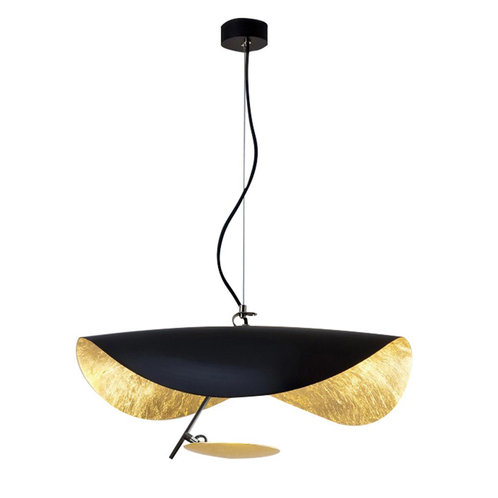 Flying Saucer Single-Light Pendant — Postmodern, Metal, Black or White, E14