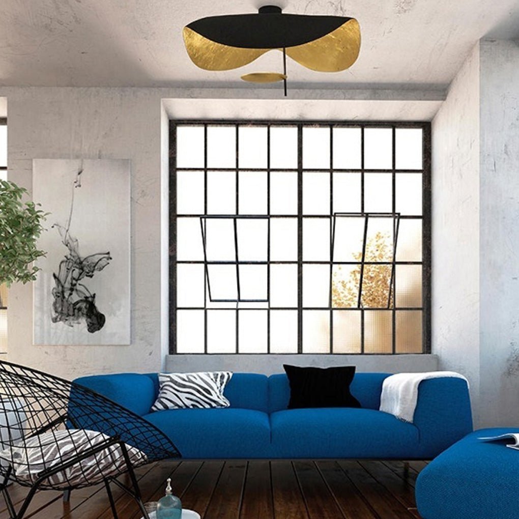 Flying Saucer Single-Light Pendant — Postmodern, Metal, Black or White, E14