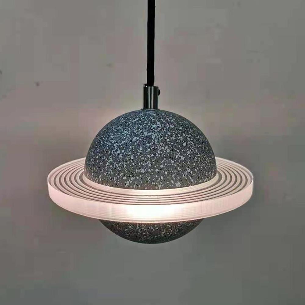 Saturn Acrylic Mini Pendant — LED, 10W, 3000–5400K, 59" Adjustable Chain, 1-Light