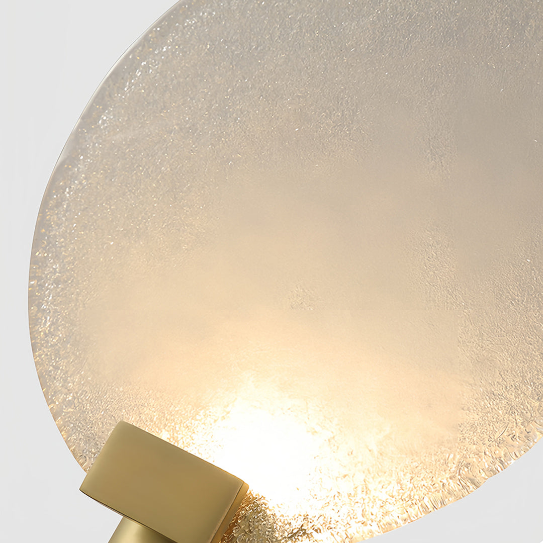 Round Glass Wall Sconce — Bronze Metal, G9, 3000K Warm Light, 9.8"
