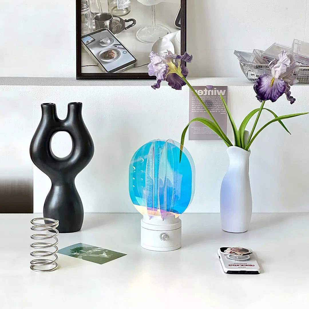 Unique Artistic LED Table Lamps - Colorful Aluminum Decorative Lighting Luxe
